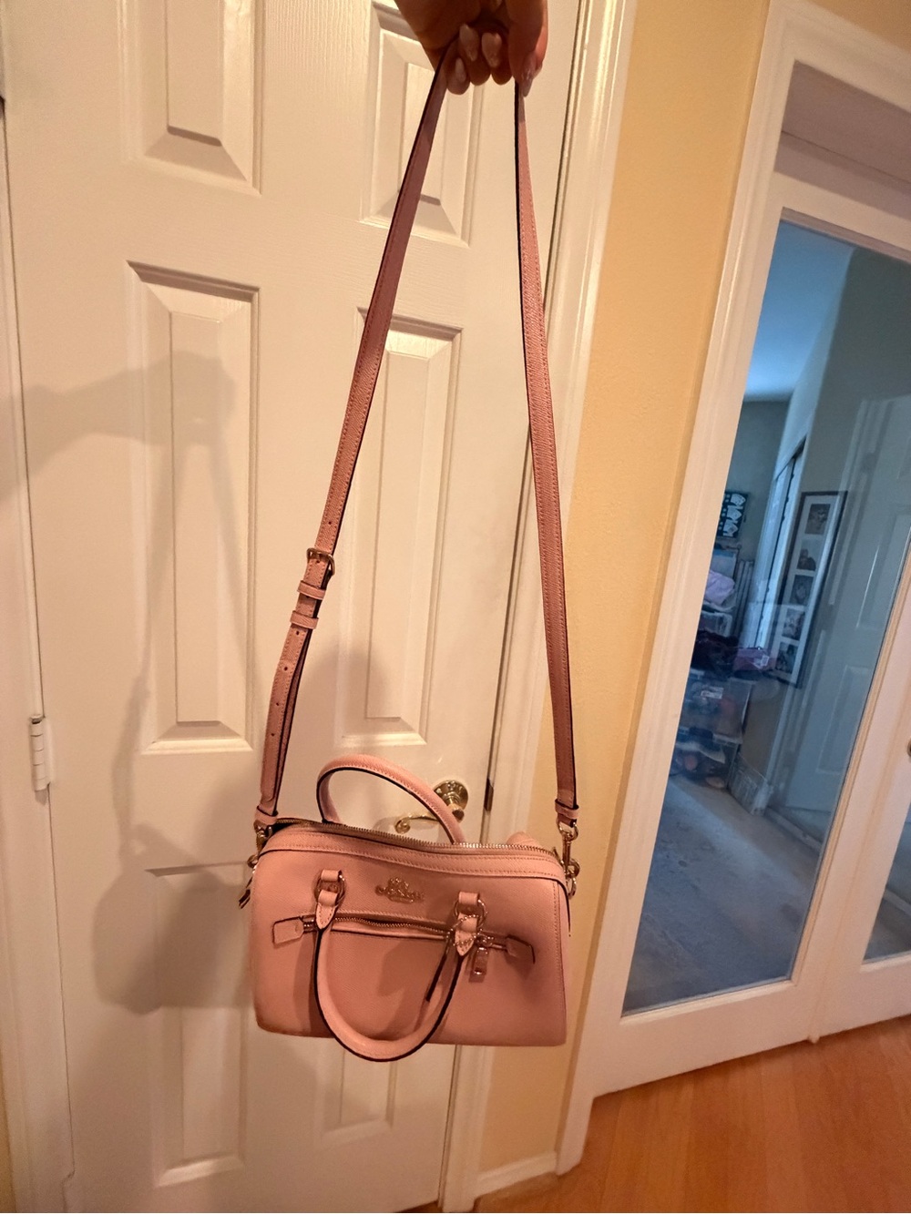 Coach Pink Women's Structured Crossbody Satchel